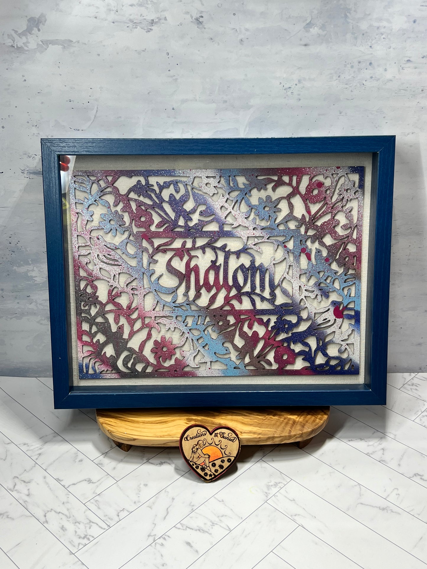 Elegant Intricacies of Shalom - Symbolic Wooden Artwork