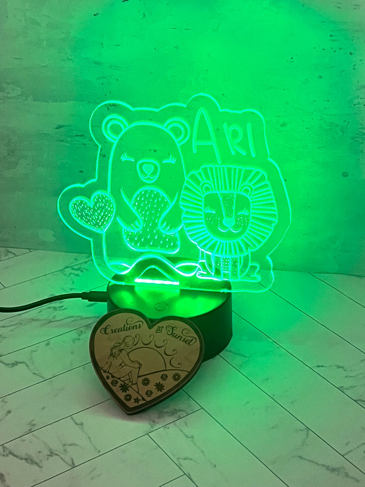 Colorful Comfort & Dreamy Nights: Personalized Children's LED Art Nightlight