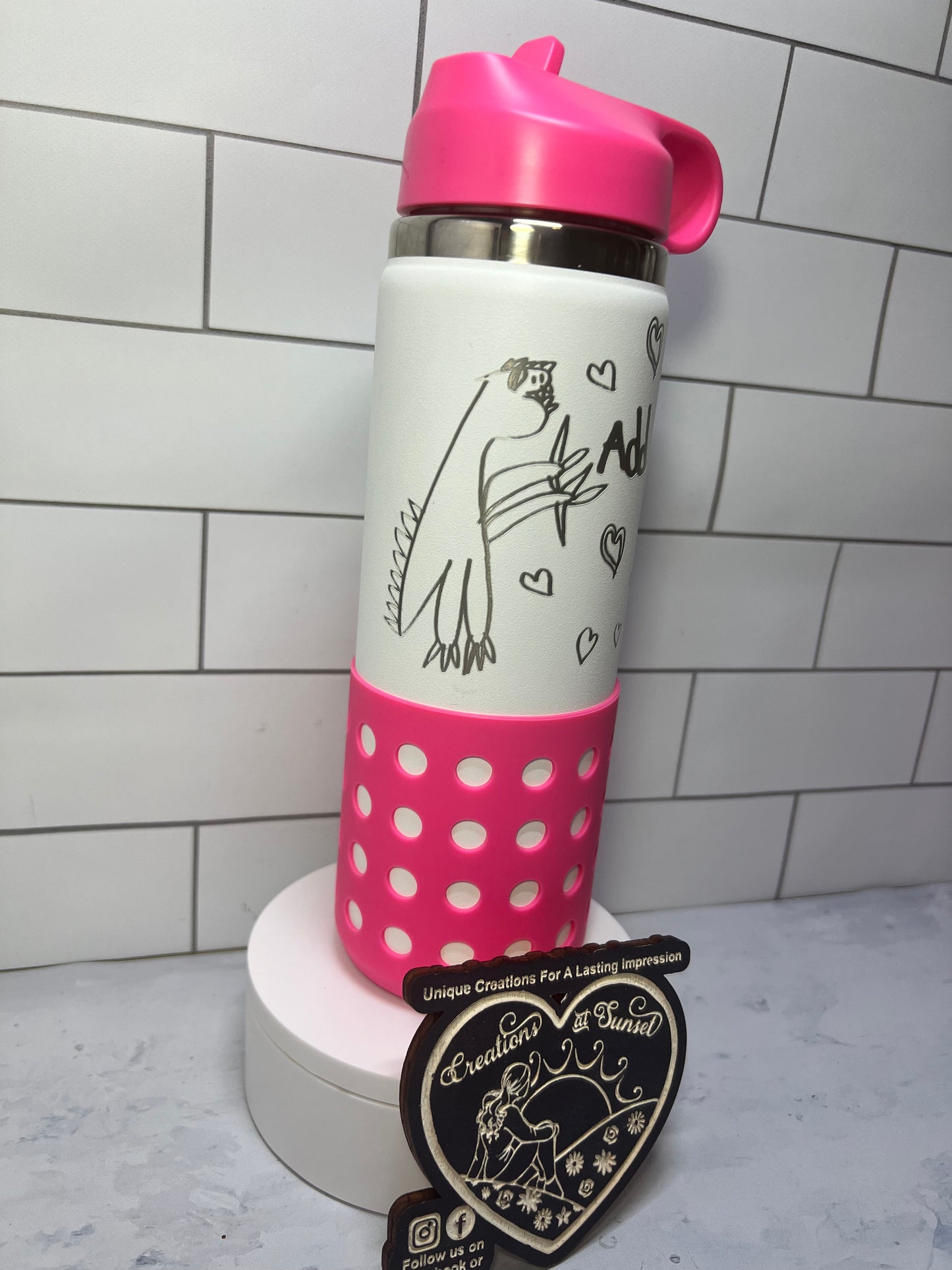 Cherished Memories & Sweet Sentiments: Engraved Stanley Cups Adorned with Your Child's Precious Artwork